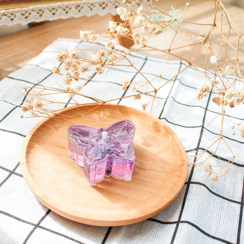 Glitter Gel Candle, Butterfly series - 蜡烛/烛台 - 其他材质 蓝色