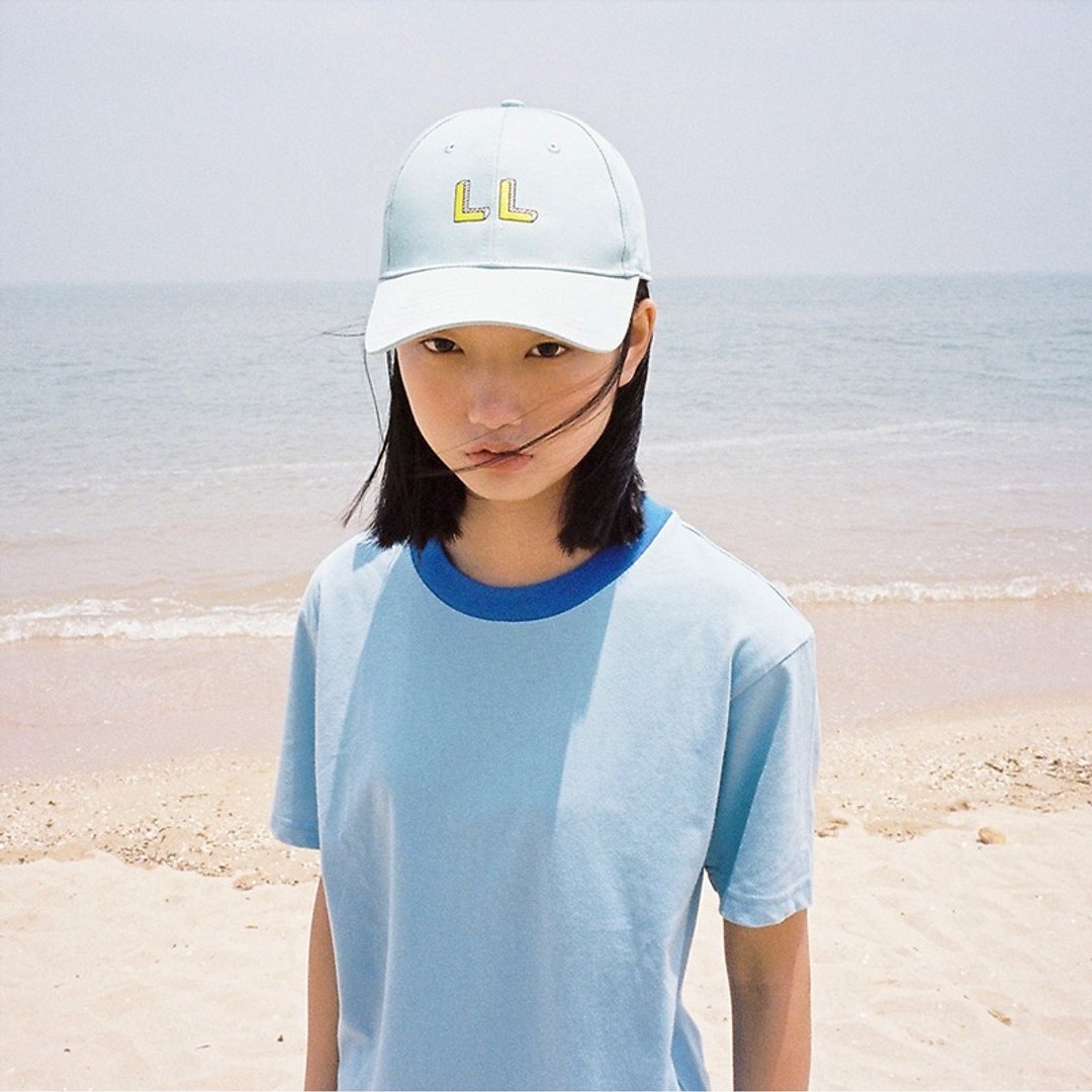 LLANO 彩虹系列 七色T恤 浅蓝色 - 女装 T 恤 - 棉 蓝色