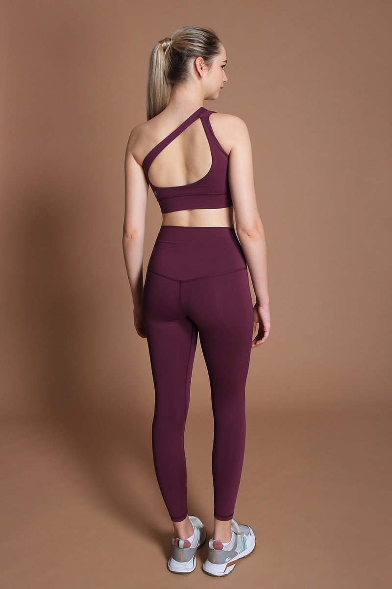 No slidingdown经典高腰紧身长裤24寸@breathm-琼浆紫 - 女装瑜珈服 - 聚酯纤维 紫色