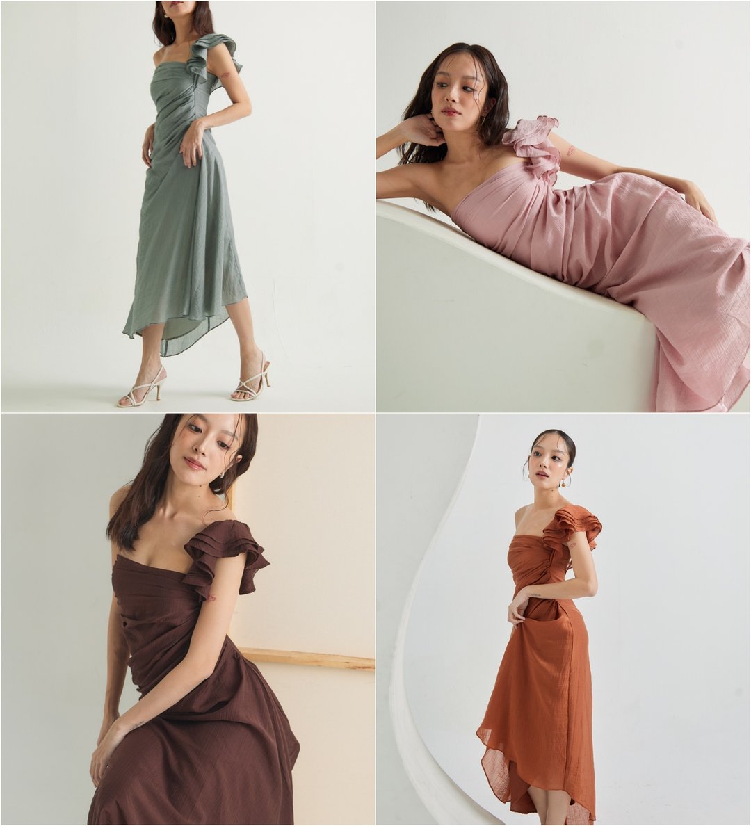 Tangerines - Iris tube dress 宴会礼服 - 洋装/连衣裙 - 聚酯纤维 