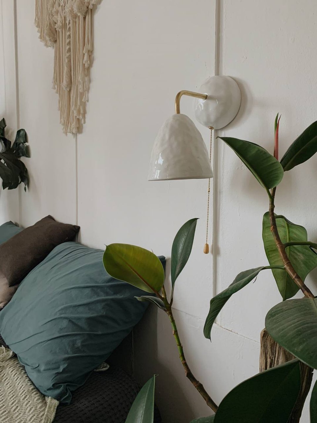Ceramic Wall Sconce Lamps Lighting Fixture - Wall lamp Bedside lamp - 灯具/灯饰 - 陶 白色