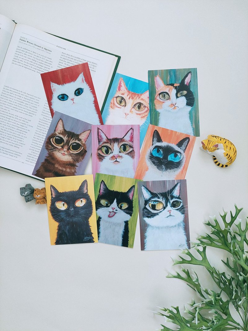 大眼猫明信片 - 卡片/明信片 - 纸 多色
