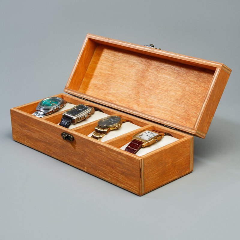 木制表饰收纳盒 - 男女适用珠宝盒 - 个人化腕表收纳 - 男表/中性表 - 木头 