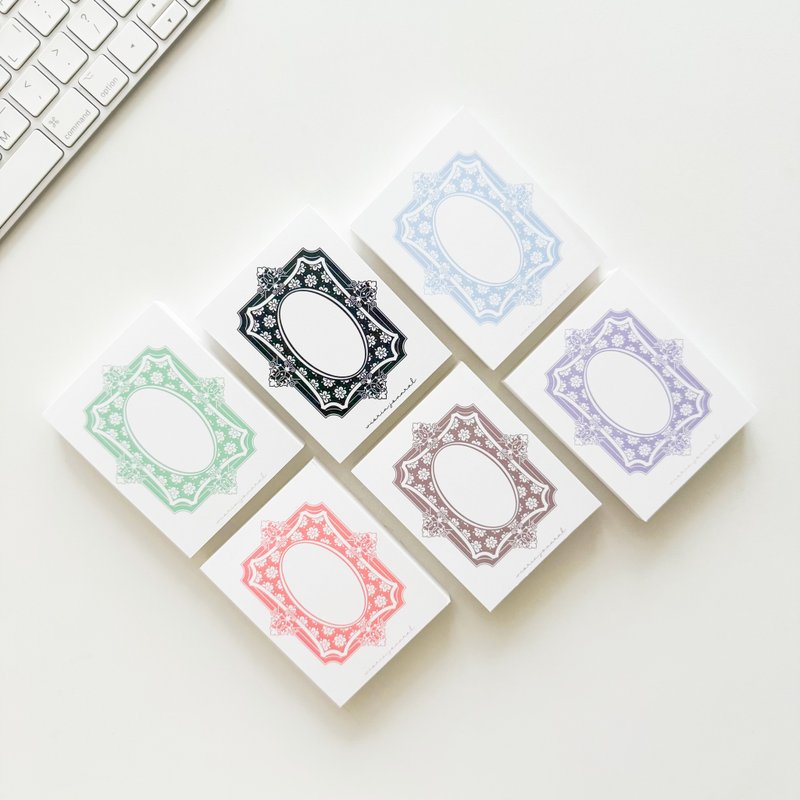 源自“花漾时光”手帐笔记本系列的复古边框纸胶带 - 便条纸/标签贴 - 纸 