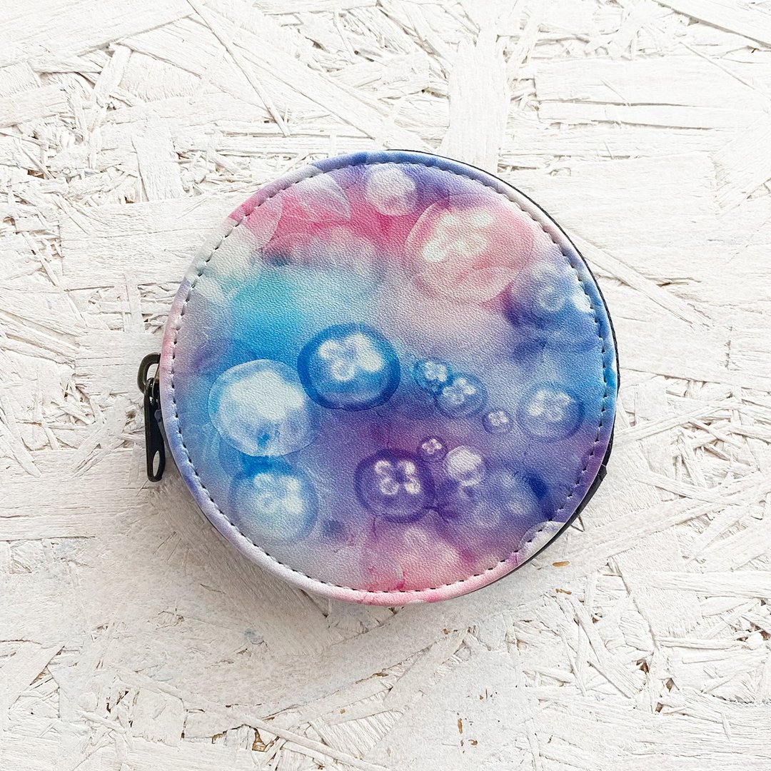 Coin Case Dream Jellyfish / Coin purse / Wallet / accessory case / Sea - 零钱包 - 人造皮革 多色