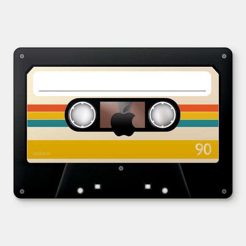 【可定制化文字】卡式录音带 MacBook 超轻薄防刮保护壳 PS031 - 平板/电脑保护壳 - 塑料 灰色