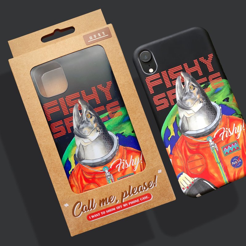 太空鱼手机壳 - 手机壳/手机套 - 硅胶 黑色