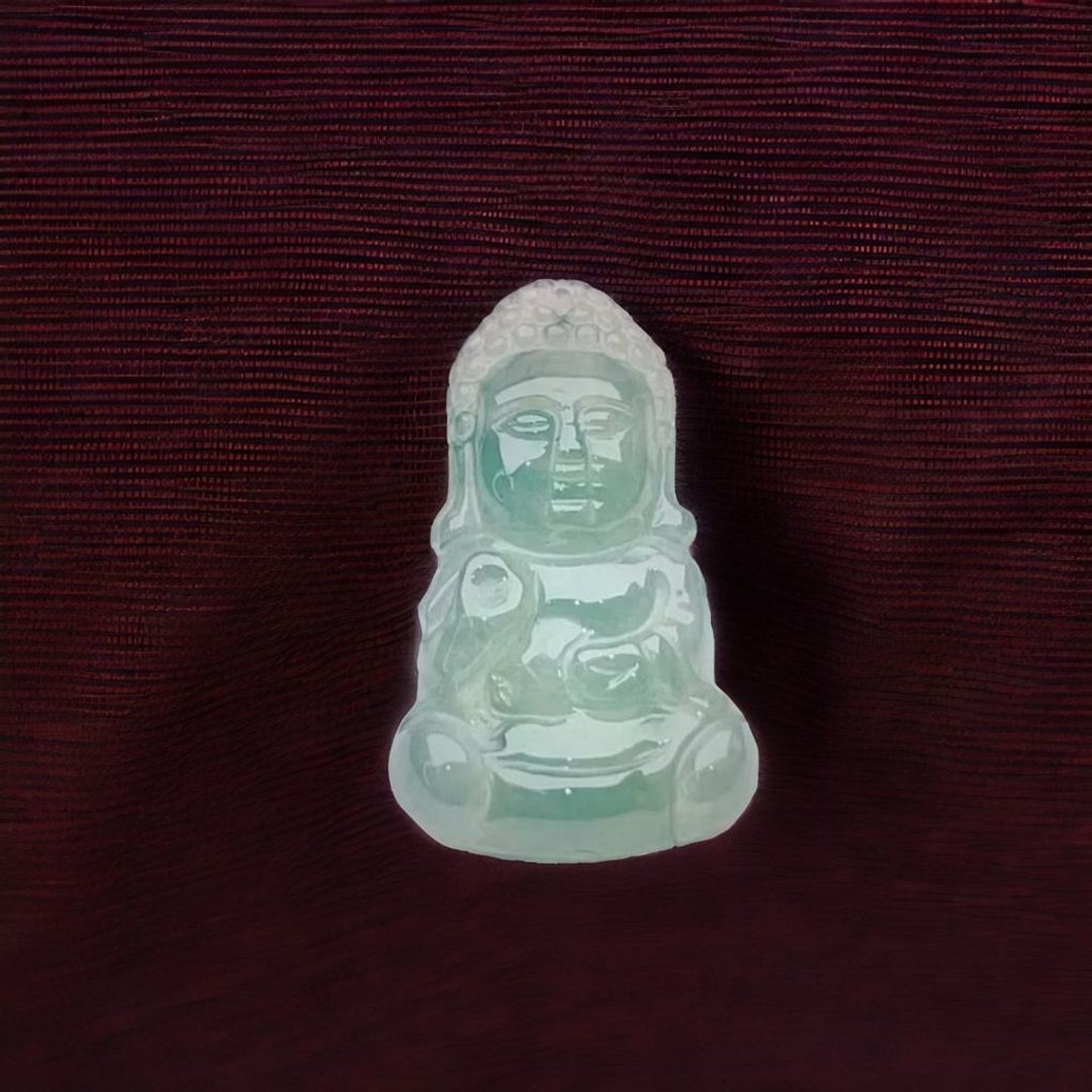 冰种翡翠宝宝佛 | 天然A货翡翠 | 送礼 - 其他 - 玉石 绿色