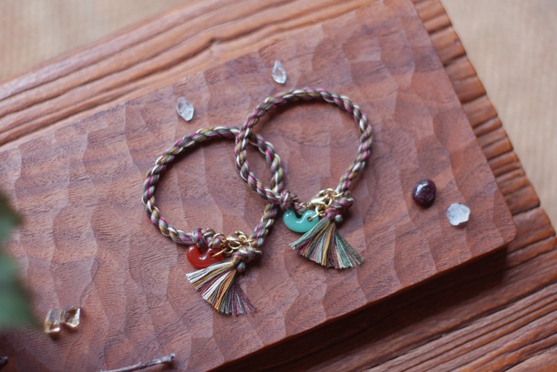 新版 流浪者手绳 ─【京都绝色 · 元祖 GANZO】 - 手链/手环 - 绣线 咖啡色