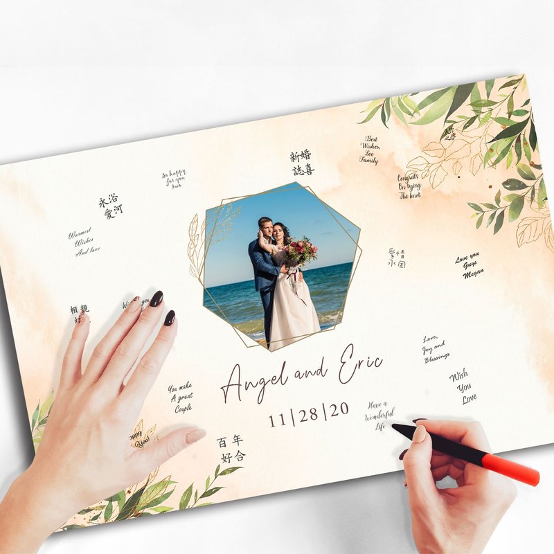 婚纱照 婚礼签到 签名簿 签名绸 婚礼签名板 签名轴 结婚签到本 - 画框/相框 - 其他材质 