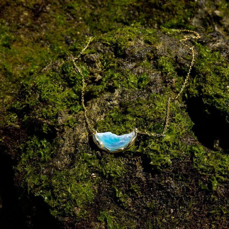 海湾上海浪 项链 蓝色 台东蓝 - 项链 - 树脂 蓝色