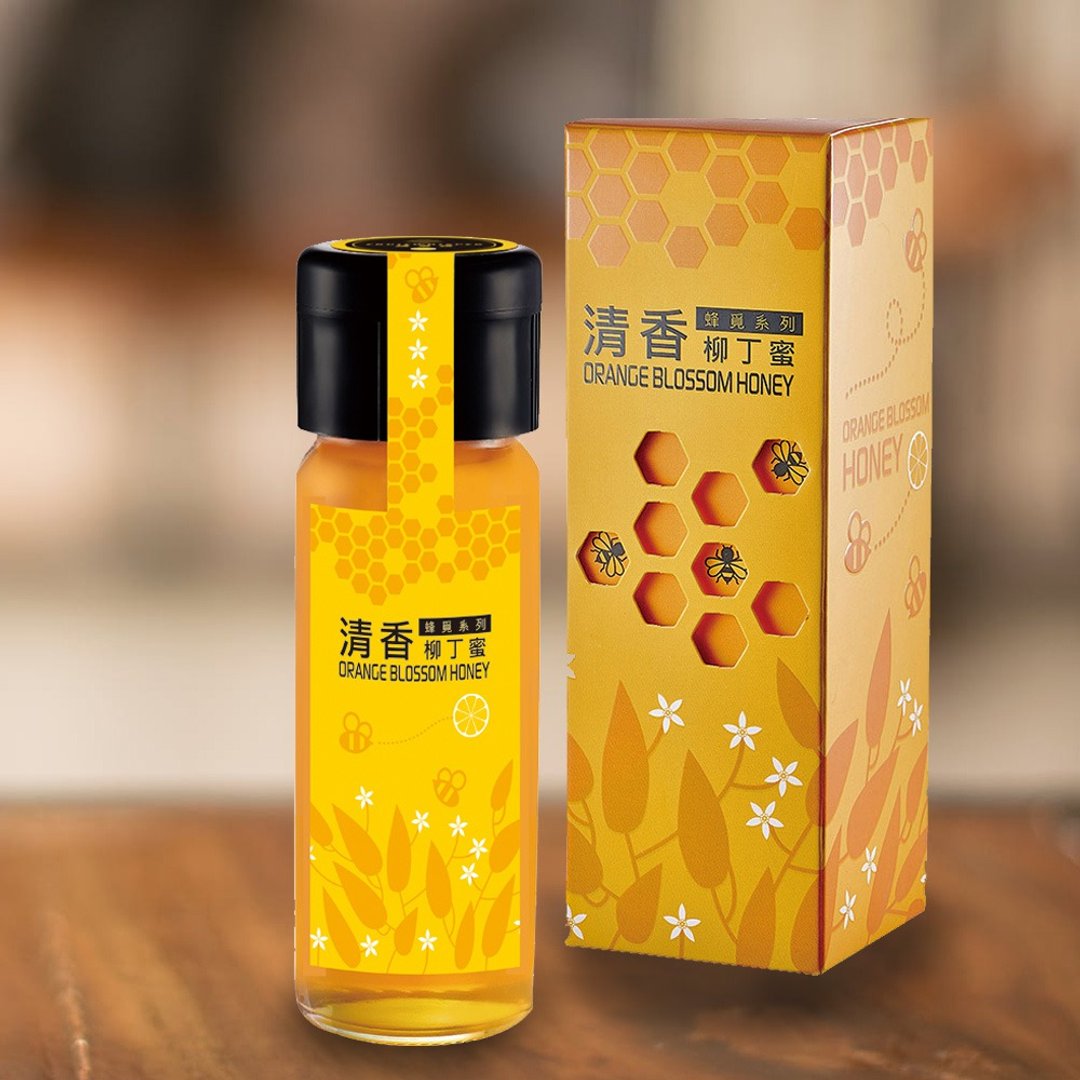 常温【讲果语】蜂觅系列台湾蜂蜜-清香柳丁蜜 440g(防滴漏瓶盖设) - 蜂蜜/黑糖 - 其他材质 橘色