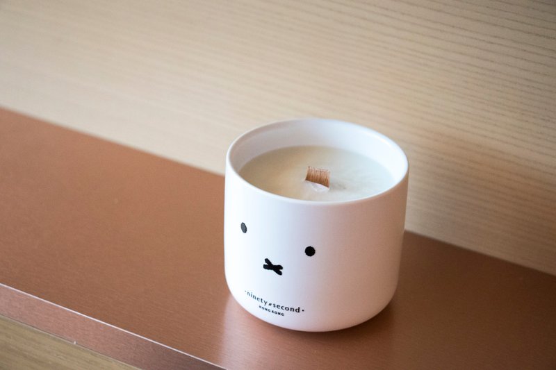 【Pinkoi x miffy】经典 miffy / 青竹白花 / 香氛大豆蜡烛 - 蜡烛/烛台 - 蜡 白色