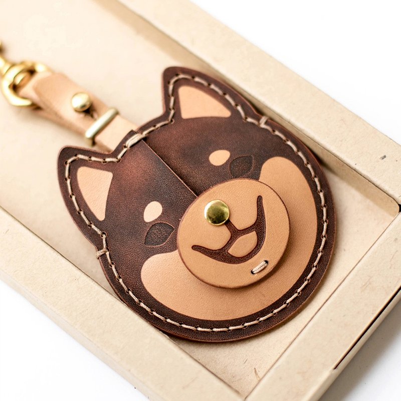 Wotime-Stand By U系列首发-GOGORO植鞣革钥匙皮套-柴犬 - 钥匙链/钥匙包 - 真皮 橘色