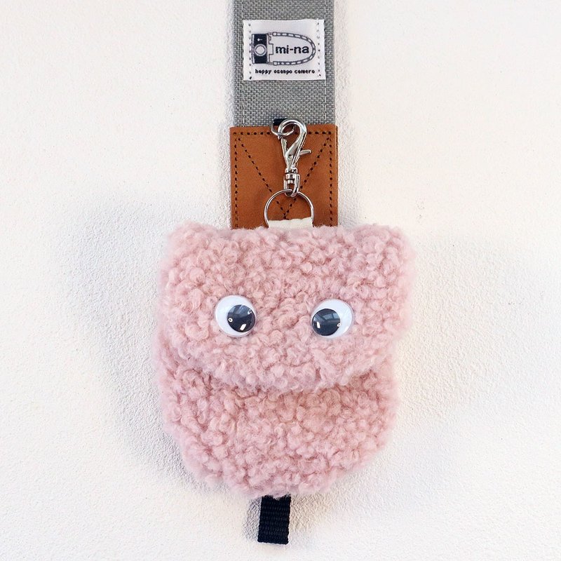 镜头盖保护套/Mofumofu-san 粉红 - 相机背带/脚架 - 其他人造纤维 粉红色