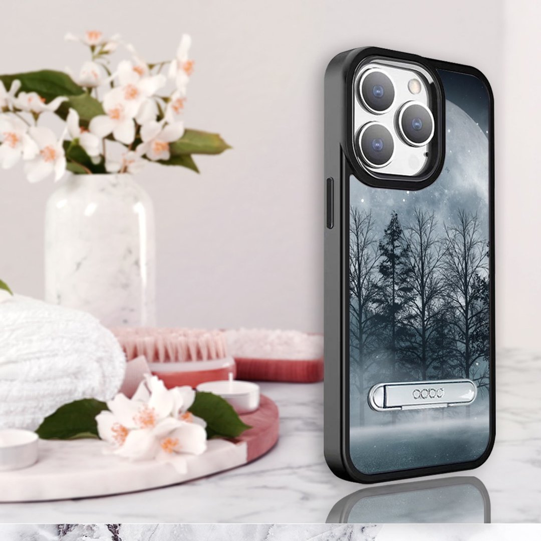 iPhone 15 14系列 军规防摔铝合金镜头框立架手机壳-夜月 - 手机壳/手机套 - 其他材质 多色