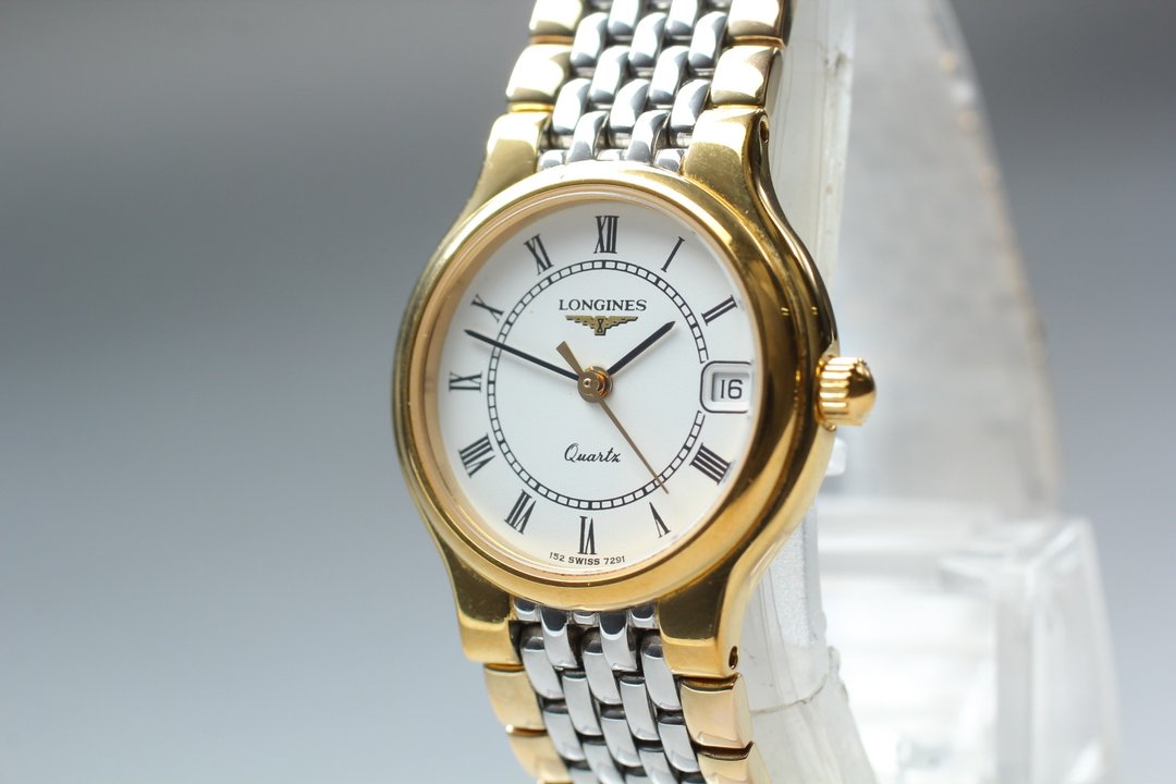 古董浪琴 (Longines) 女仕石英腕表 24mm - 女表 - 不锈钢 白色