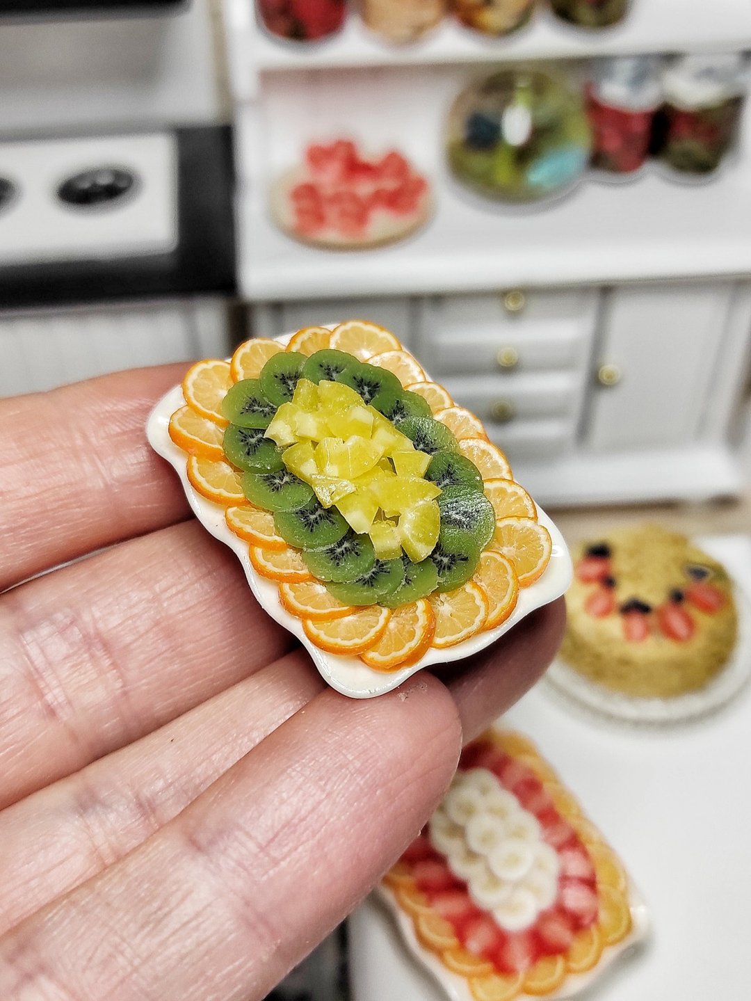 Realistic polymer clay fruits, fruit, food 1 12, baby gift, mini food - 玩具/玩偶 - 粘土 多色