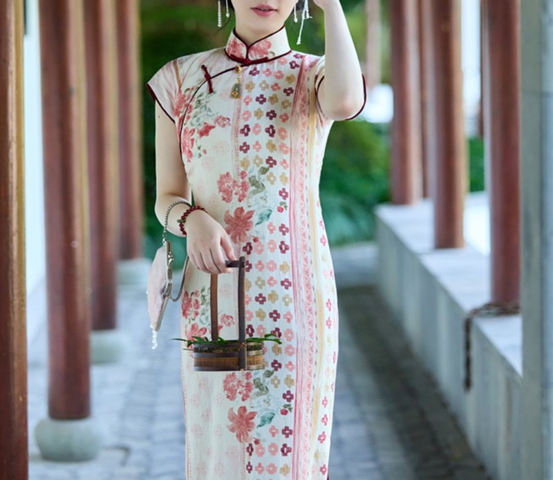 【致芳华】 新中式復古/天丝麻/古法双襟旗袍 - 旗袍 - 其他材质 多色