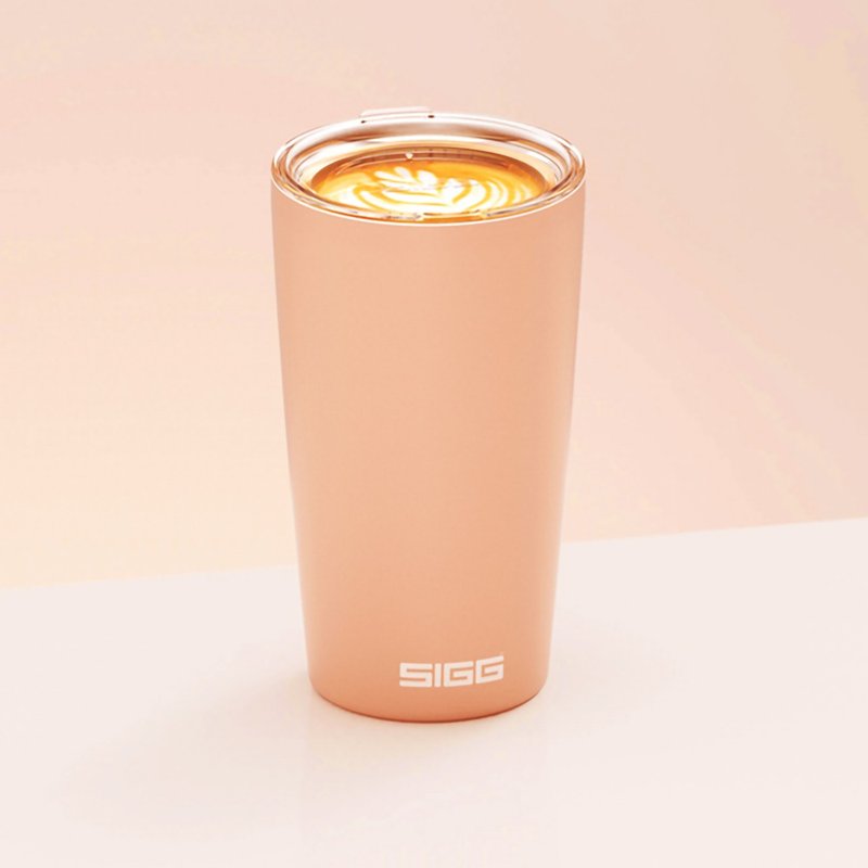 瑞士百年SIGG Neso 陶瓷隔热随行杯/咖啡杯/环保杯 400ml -珊瑚粉 - 保温瓶/保温杯 - 不锈钢 粉红色