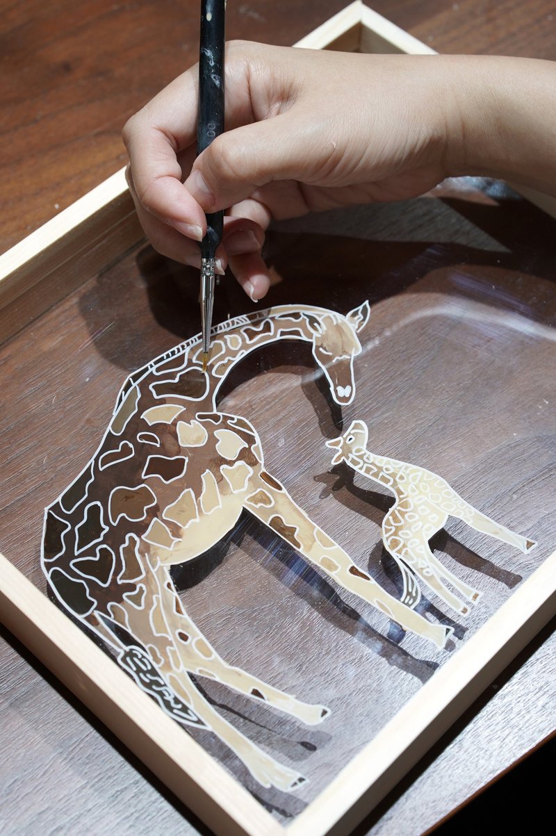 IARTS【亲子/成人】透明系手绘框－顽皮动物园 一人成行 - 插画/绘画/写字 - 压克力 