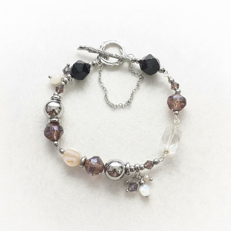 月光迷情 Moonlight Infatuation 星曜款 蓝砂石 白水晶 钛钢 - 手链/手环 - 其他材质 透明