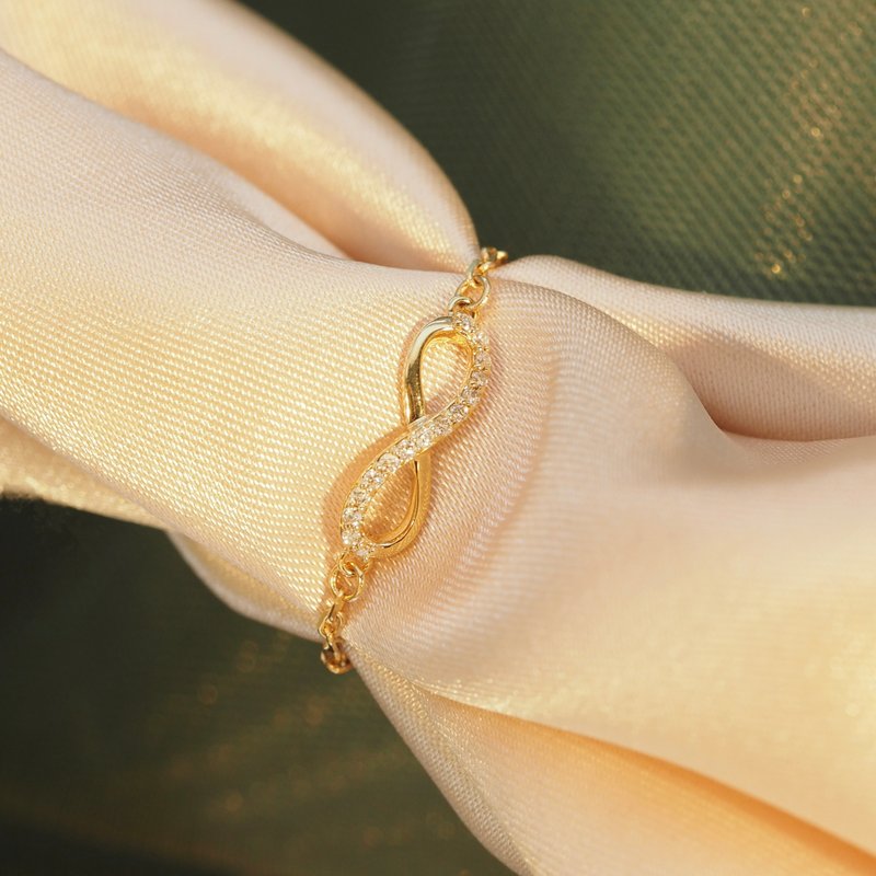 18K金无限链环戒指18K Gold Infinity Chain Ring - 戒指 - 贵金属 