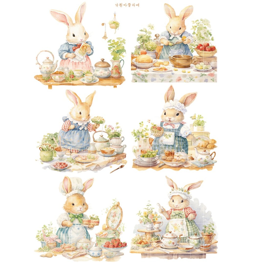 可爱贴纸 角色贴纸 女孩插画贴纸 0010 nakwon atelier - 贴纸 - 纸 