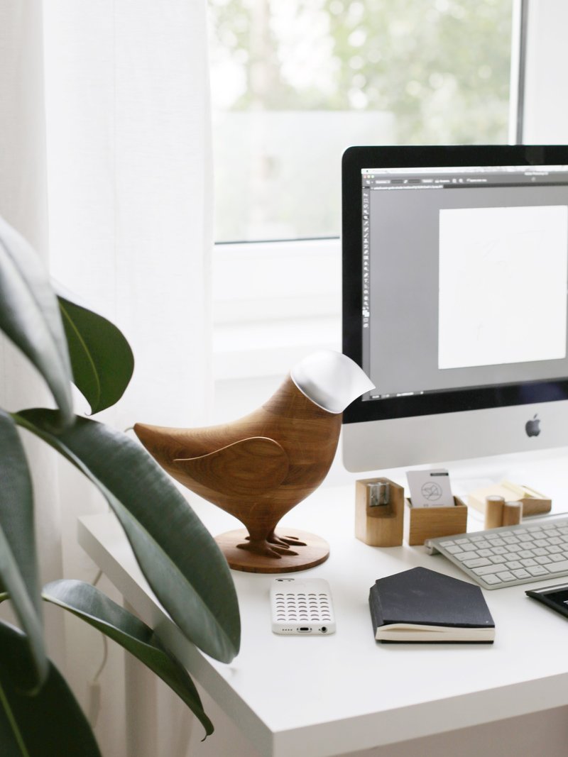 Marinas Birds Lamp Oak - 灯具/灯饰 - 木头 咖啡色