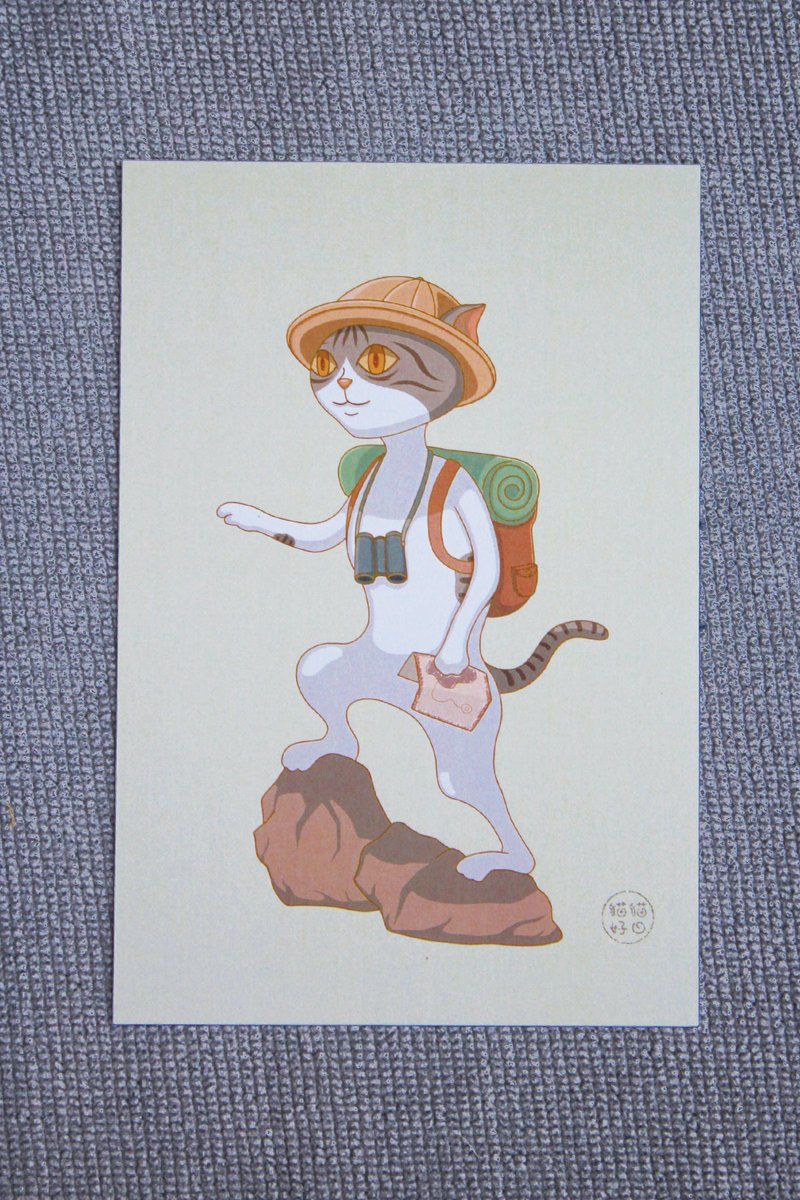 酷卡 探险猫 - 卡片/明信片 - 纸 