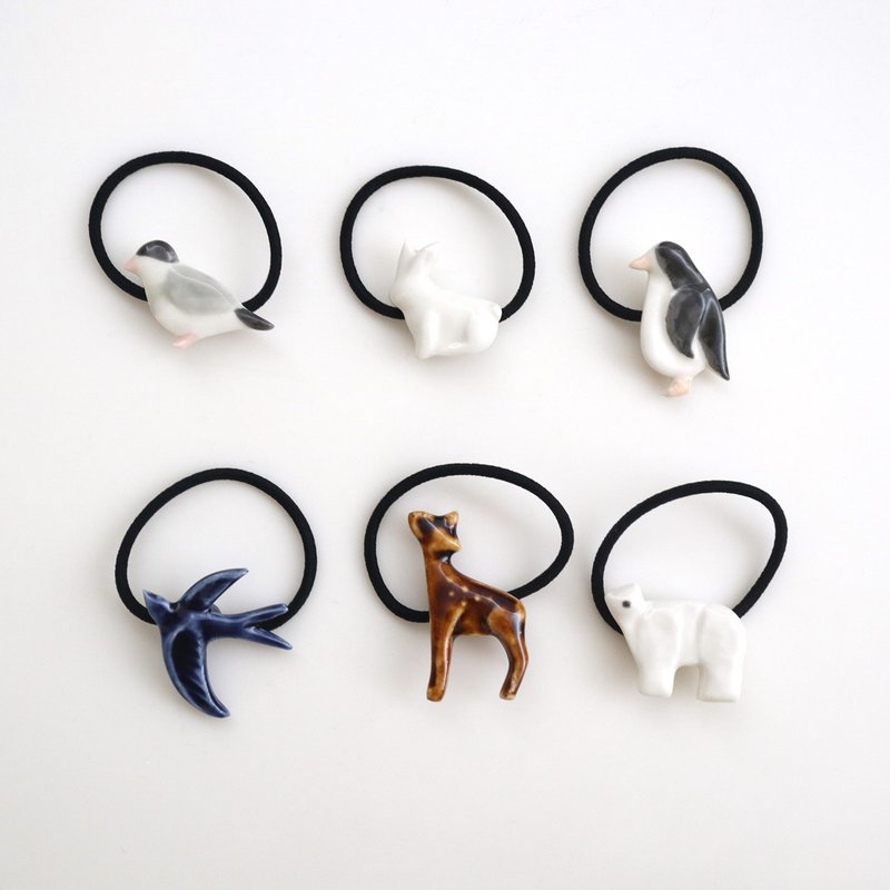 Animal hair tie - 发饰 - 瓷 白色