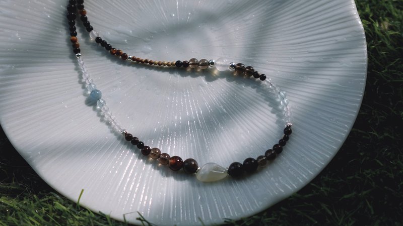 【海盐拿铁】重焙咖啡 │ 天然矿石、项链、优惠 - 项链 - 半宝石 咖啡色