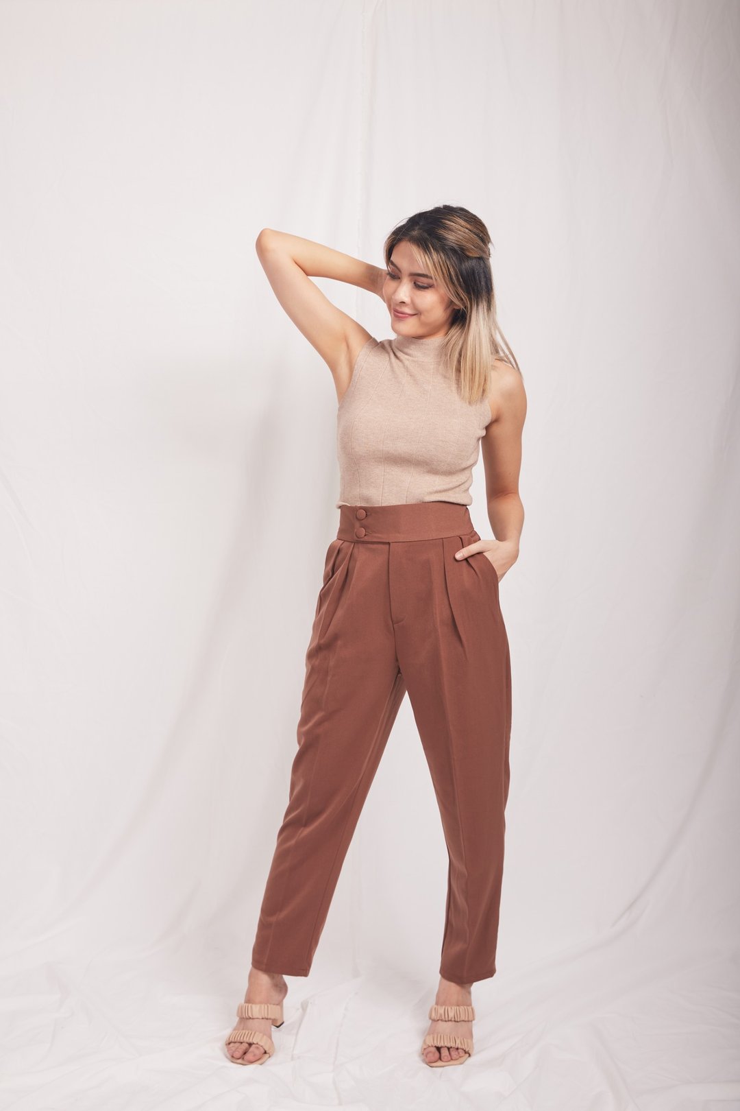 Alice Pants  巧克力色 - 女装长裤 - 环保材料 咖啡色