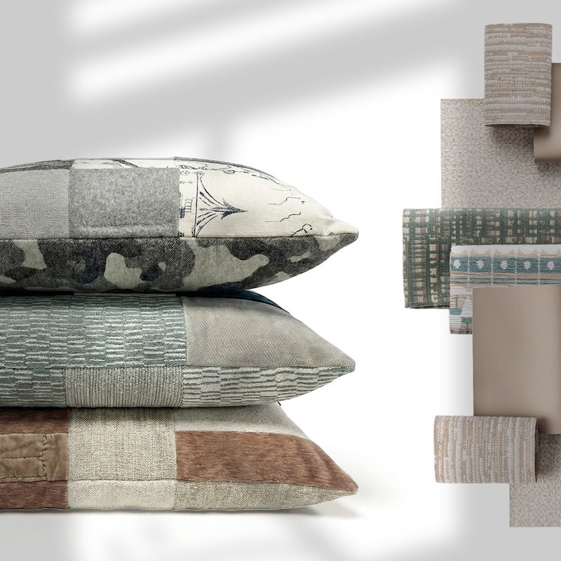 Baker Living-贝克拼布工艺抱枕 - 枕头/抱枕 - 其他材质 