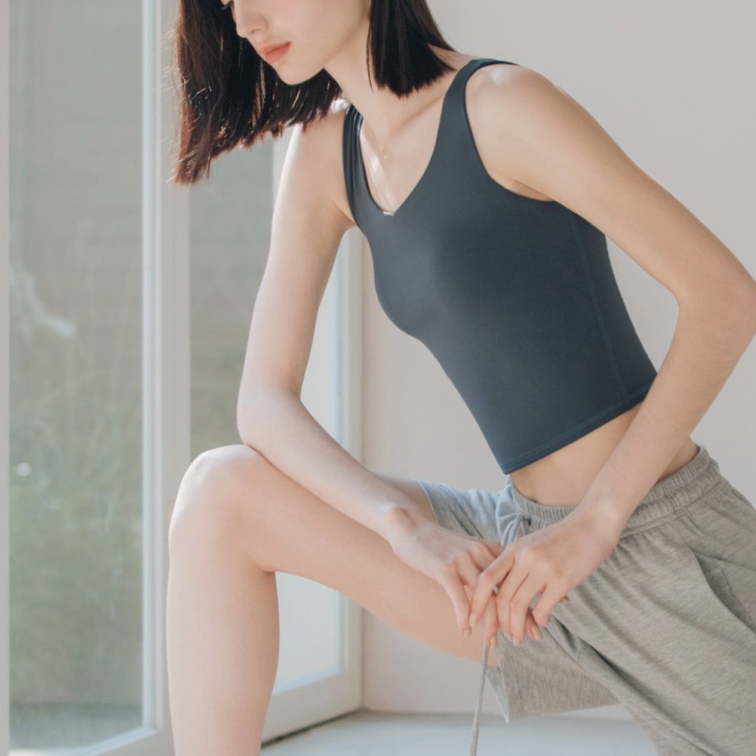 【MACACA】常夏日花3D背心 - AIE1142 黛蓝 - 女装运动衣 - 尼龙 蓝色