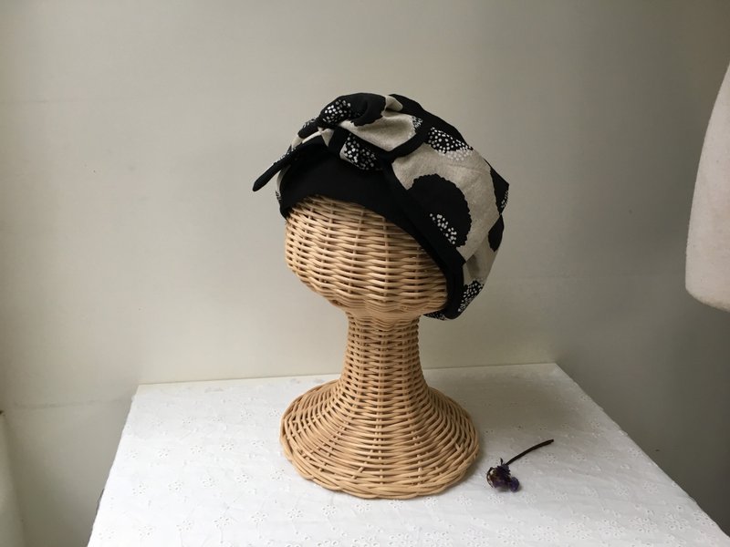 点点花-日式绑带发带ヘアバンド - 发带/发箍 - 棉．麻 