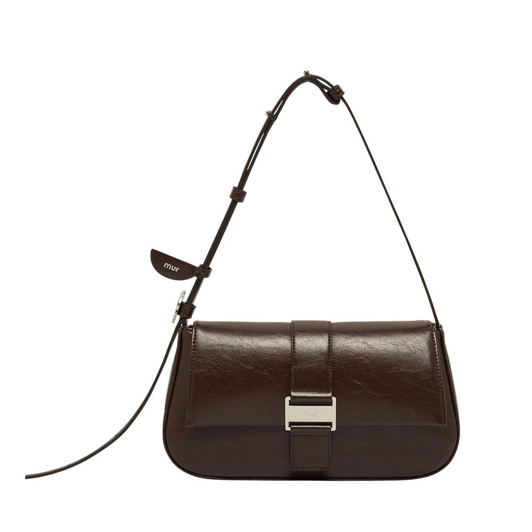 韓國製 MUR Seren bag 手袋/單肩包/上肩袋/手提袋 Dark Brown - 侧背包/斜挎包 - 环保材料 