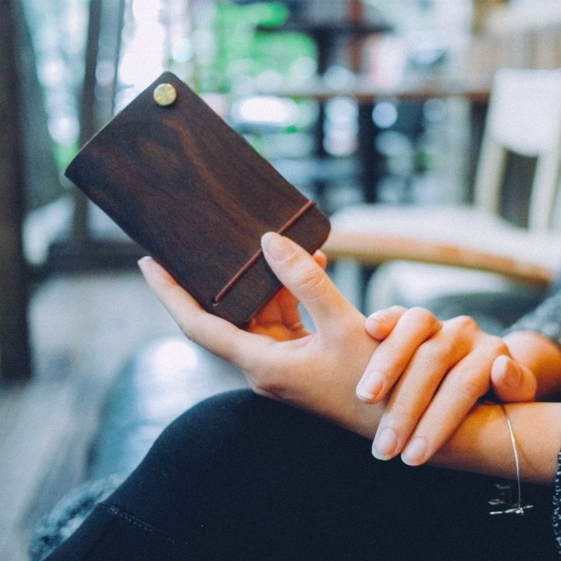 【树革】紫檀树革旋转卡片套 - 证件套/卡套 - 木头 紫色