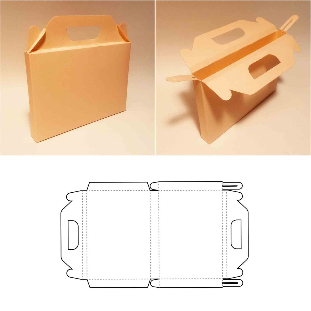 Folder template, thin box, narrow box, document folder, paper folder, Cricut - 图文模板设计 - 其他材质 