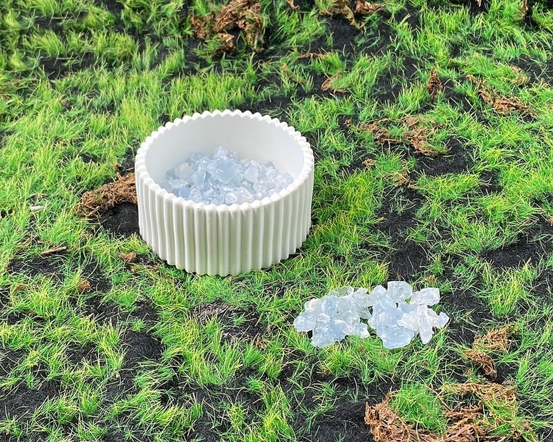 天然天青石小原石 手作水泥造型盒套组 疗愈 治愈 快速出货 - 摆饰 - 水晶 多色