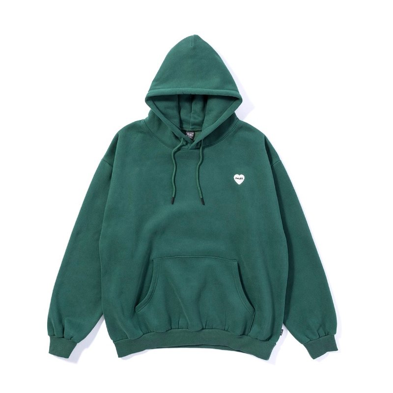 日本限定 POLER FURRY HEART HOOD 刺绣爱心帽T / 绿 - 中性连帽卫衣/T 恤 - 其他材质 绿色