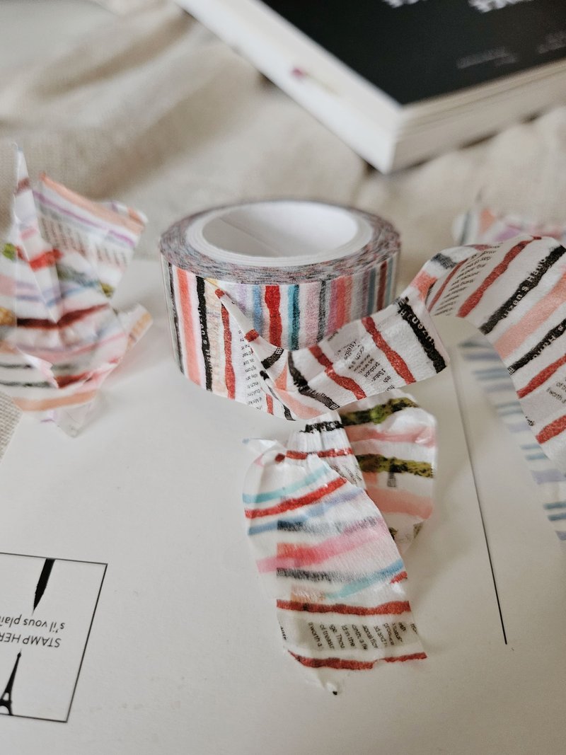 不太直的条纹 和纸胶带 - 纸胶带 - 纸 