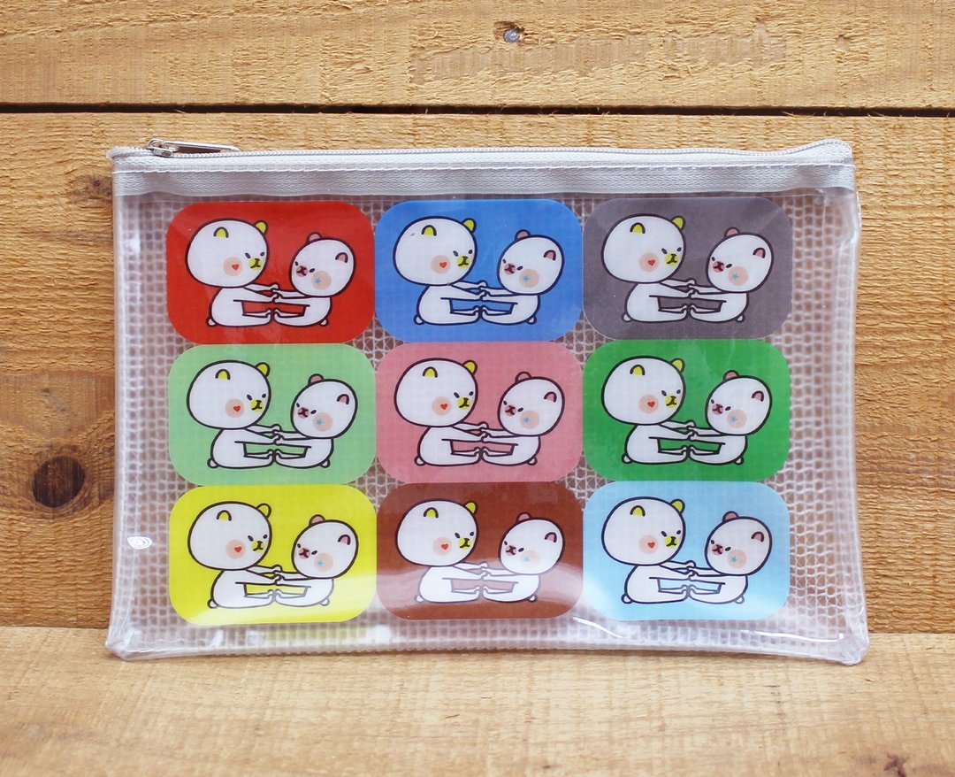 【拉链袋】 白熊中拉链袋(九九)940836 - 化妆包/杂物包 - 塑料 透明