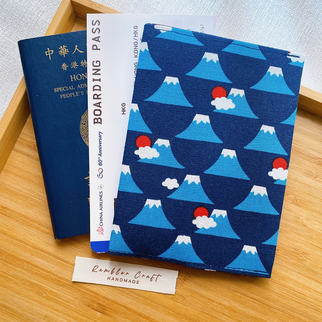 护照套 Passport Holder 护照夹 护照收纳 富士山款 - 护照夹/护照套 - 棉 