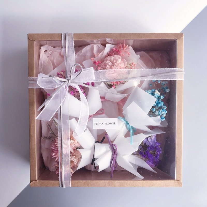 毕业花束 毕业礼物  干燥花 毕业礼盒组 520礼物  - 植栽/盆栽 - 植物．花 多色