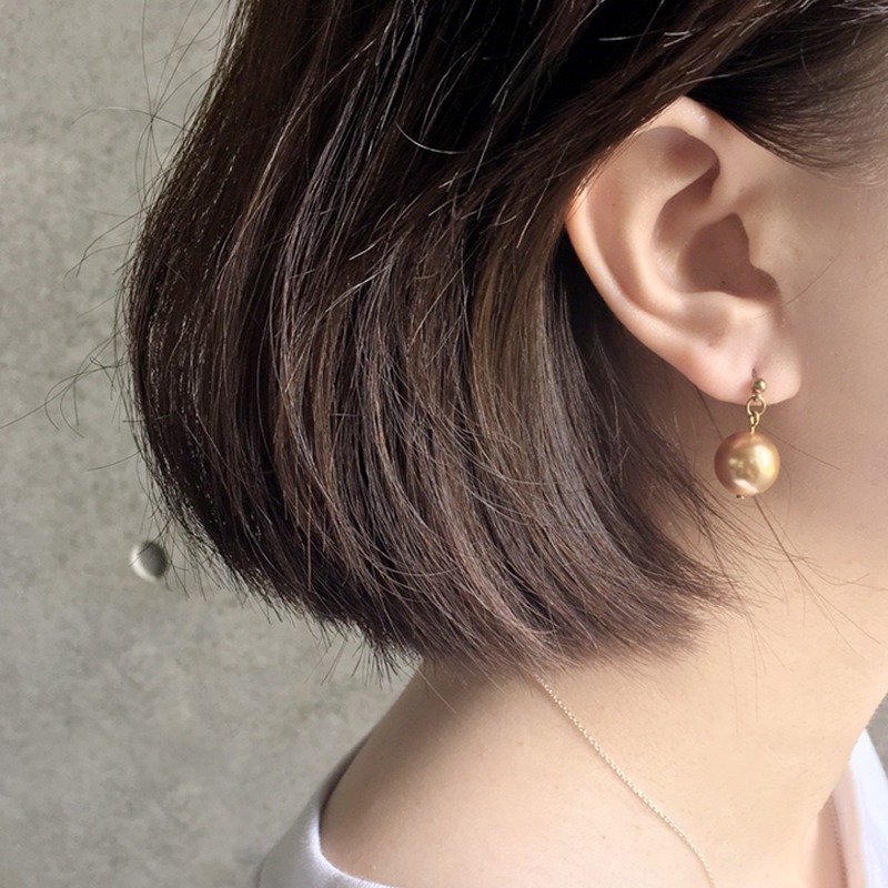 香槟派对金:: 多色可选 / 耳环可改夹式 - Earrings / 一对 / 黄铜耳环 / 复古时尚 / 生日礼物 / 耳环定制设计 - 耳环/耳夹 - 其他材质 金色