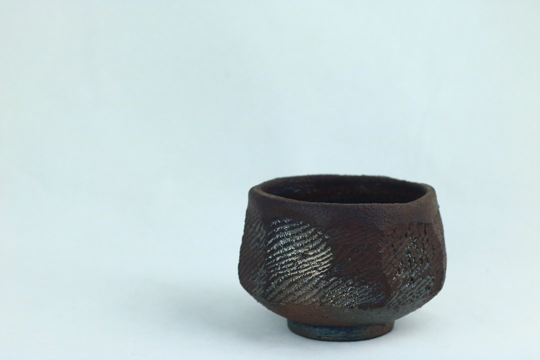 类铁器柴烧茶碗 - 花瓶/陶器 - 陶 咖啡色
