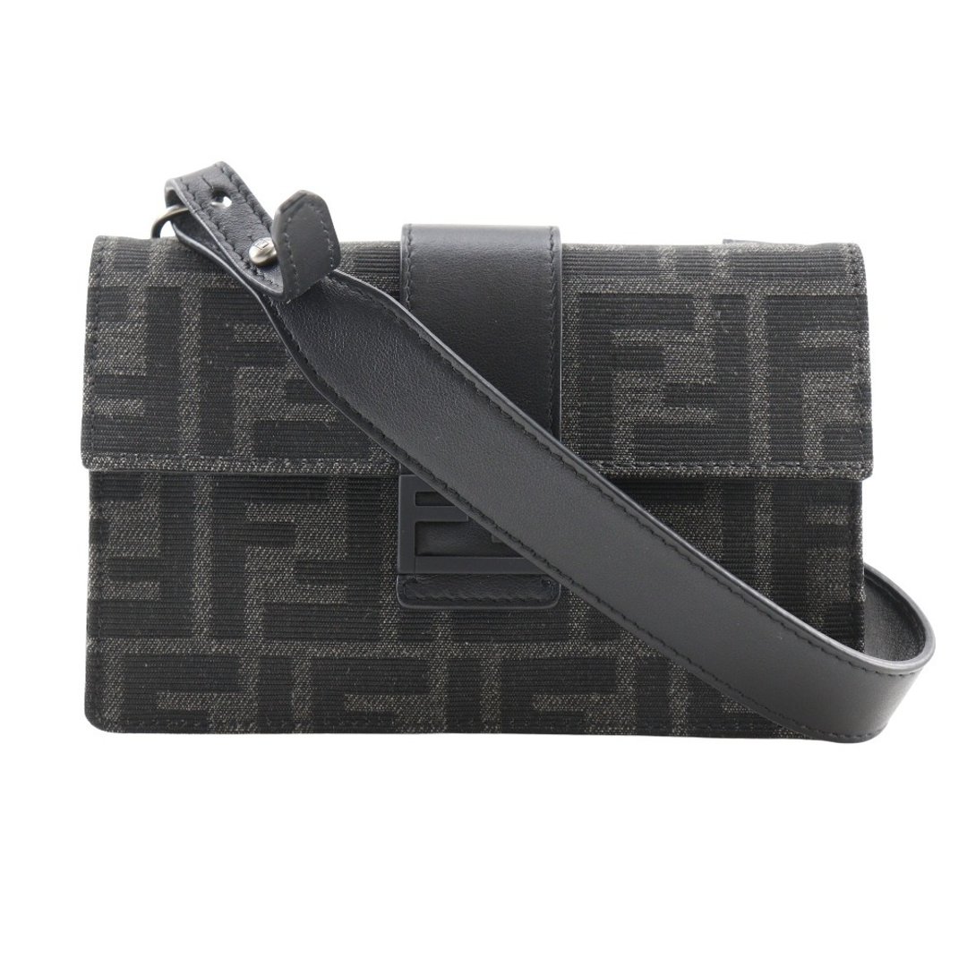 【日本直送】FENDI 芬迪 Marsupio Baguette 侧背包 3WAY 手拿包 7M0295 尼龙帆布 × 皮革 黑色 男士【二手】 - 侧背包/斜挎包 - 尼龙 黑色