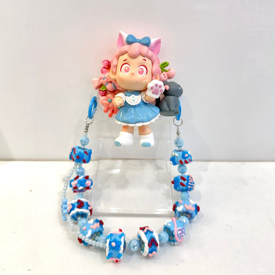 —帕帕拉夏选品—手工奶油胶设计师/手机背夹/PINY 大娃奶油胶珠 - 挂绳/吊绳 - 塑料 