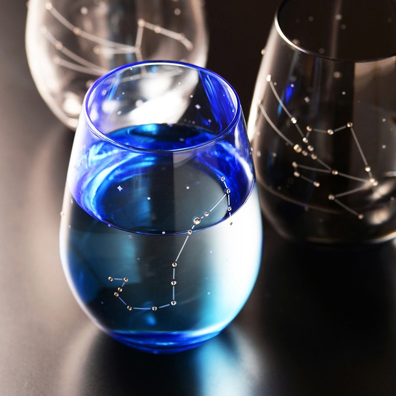 闪耀水钻【十二星座玻璃杯】玻璃杯有三种颜色可选 - 玻璃杯 - 玻璃 透明
